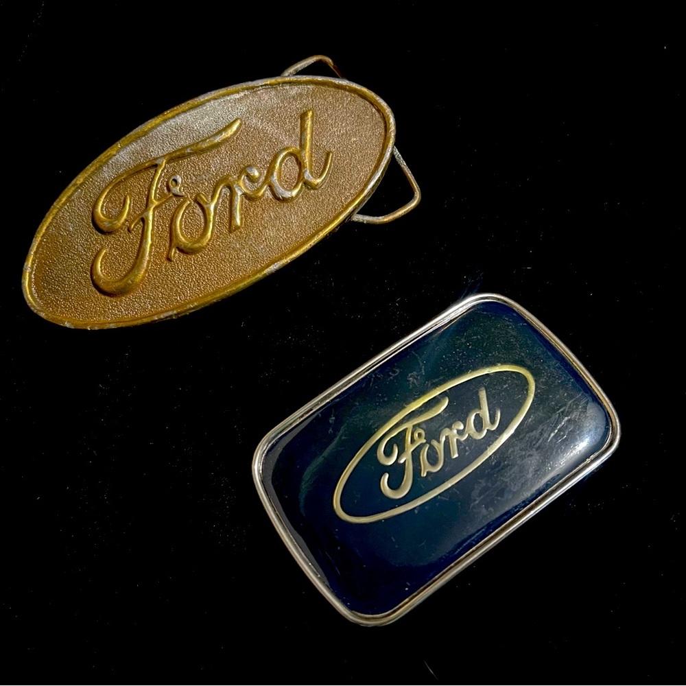 Vintage Ford belt buckles